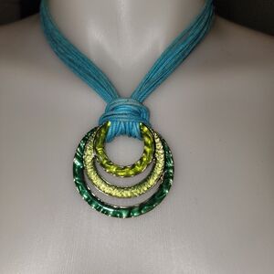 Elegant Green and Blue Necklace